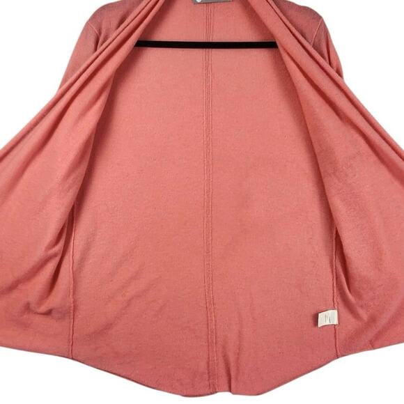 Incashmere 100% Cashmere 3/4 Sleeve Open Front Cardigan Women’s SZ LG Pink EUC - Picture 3 of 13